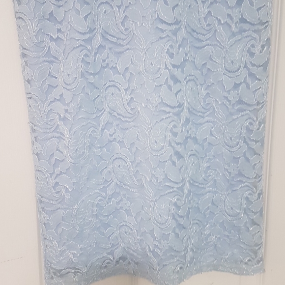 Forever 21 baby blue lace pencil skirt - Picture 3 of 7